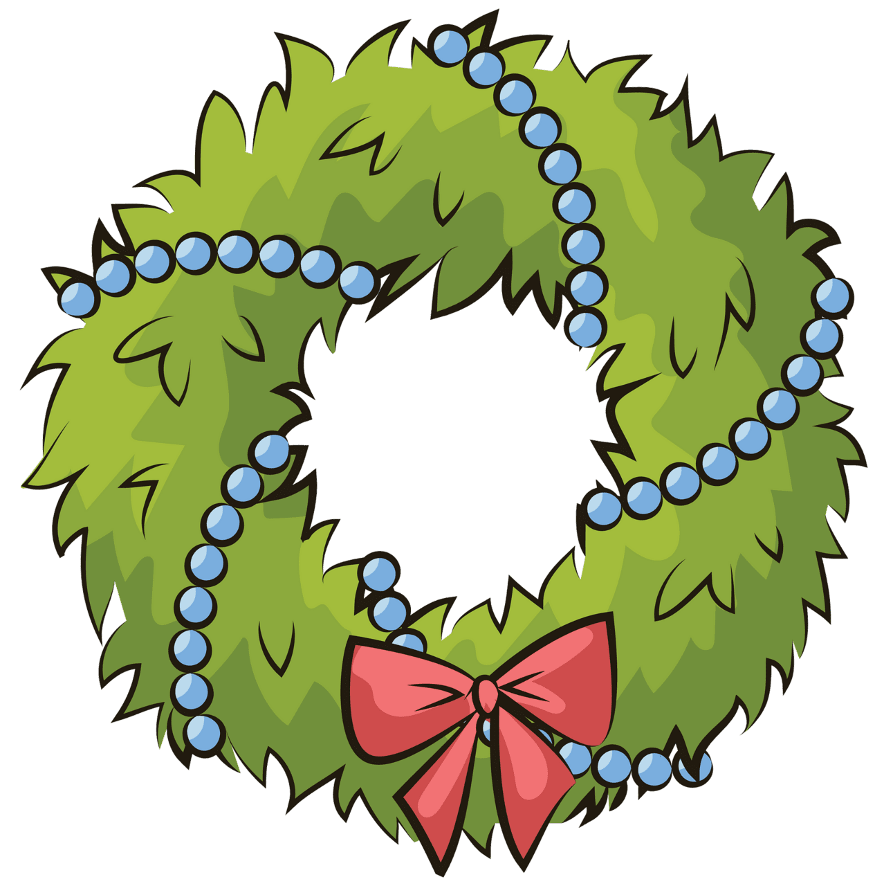 Christmas reef wreath vector clipart images 4