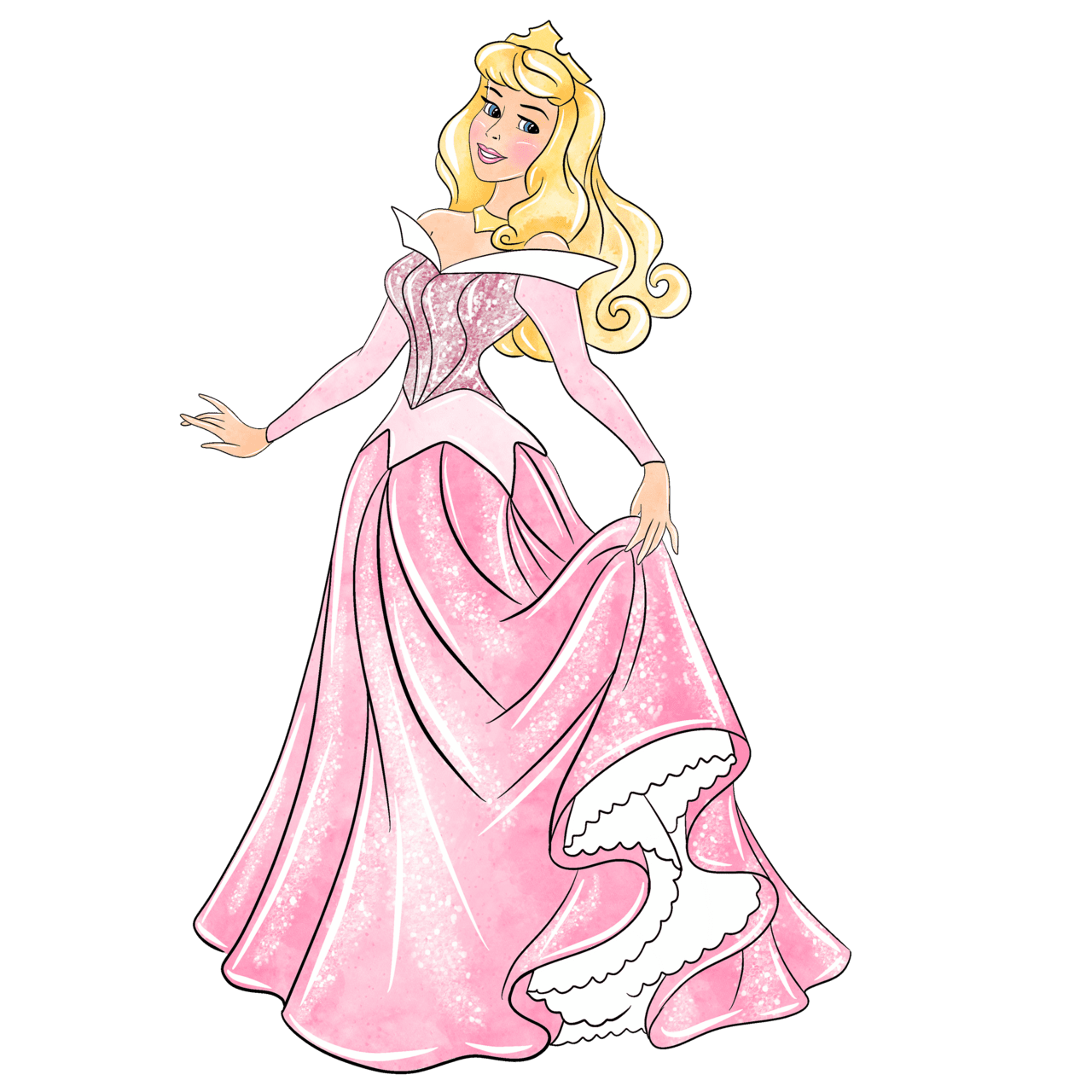 Disney princess page clipart vector 2