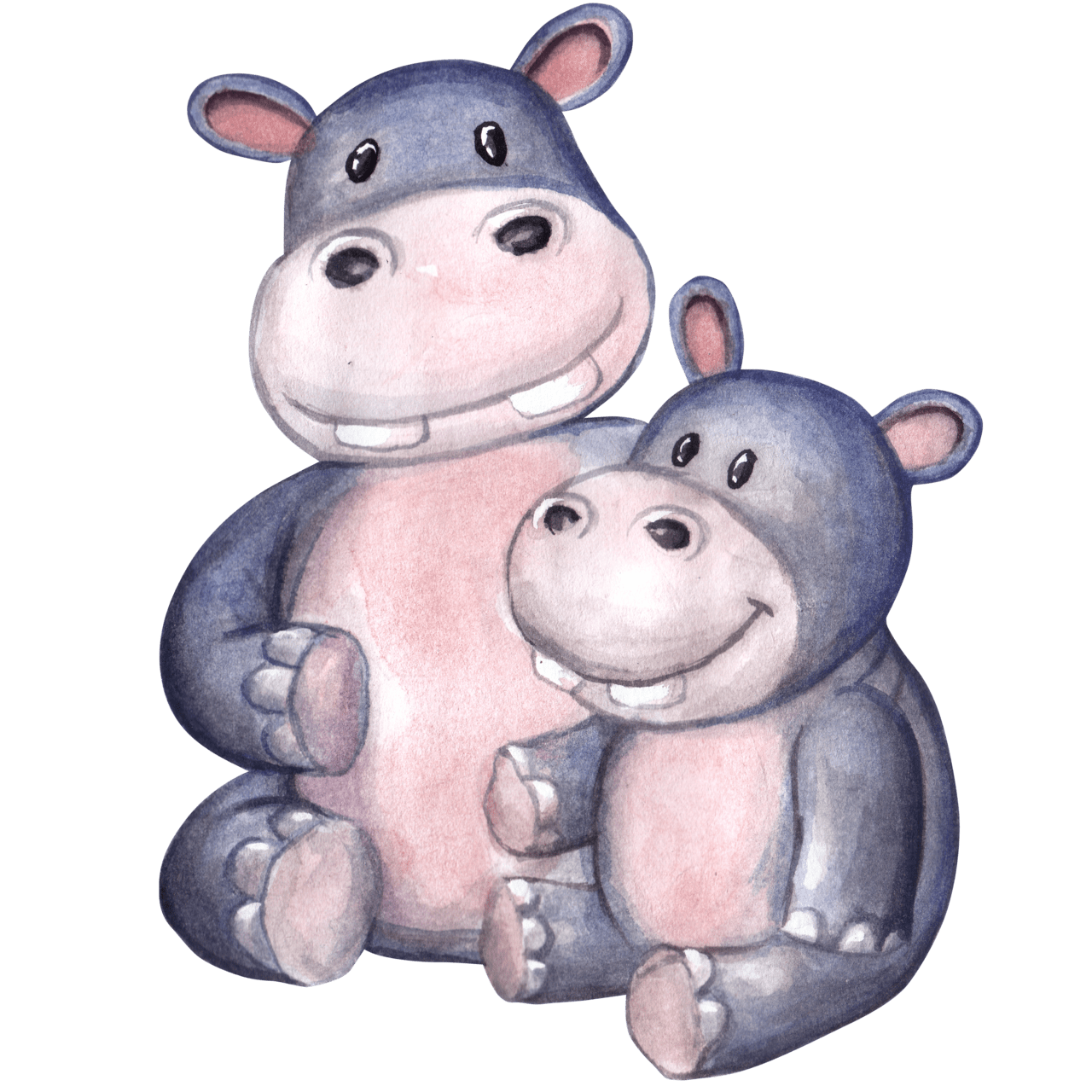 Hippopotamus pin page clipart background