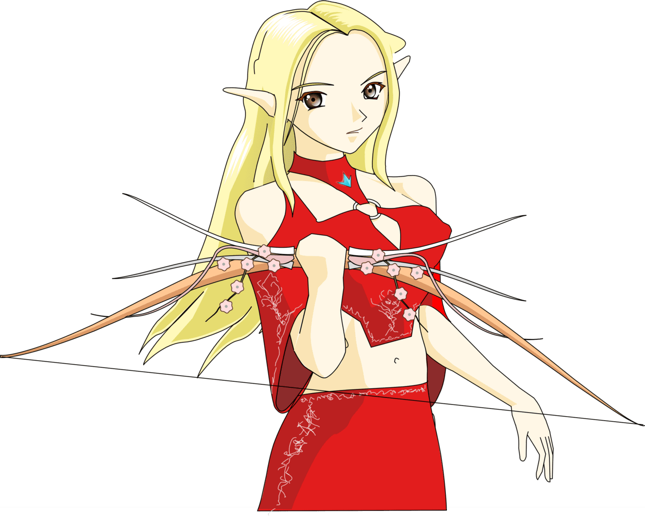 Bow and arrow animation of banshee elven archer clipart photo