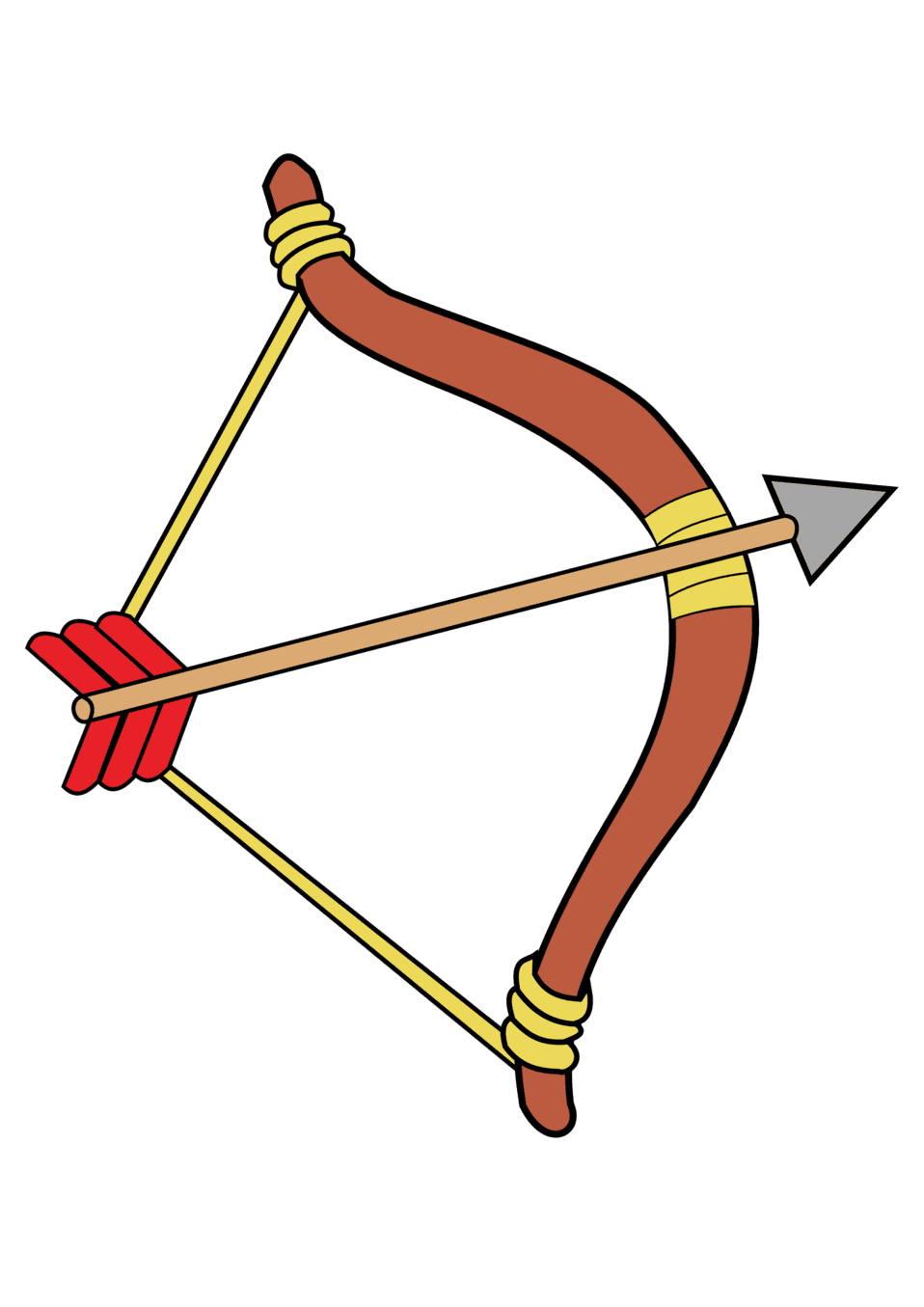 Clipart image bow and arrow id