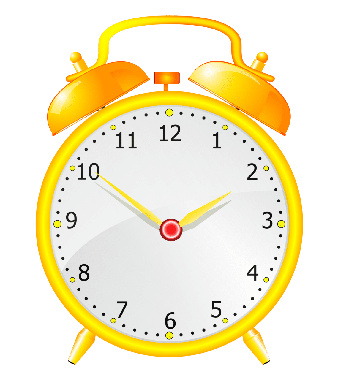 Time alarm clock yellow vector clipart