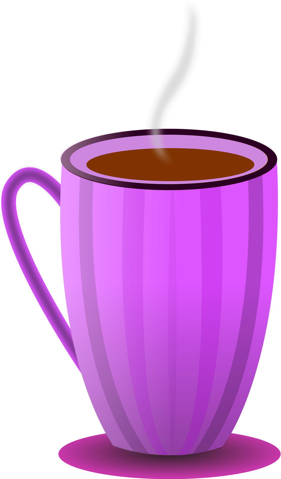 Purple striped coffee mug clipart free