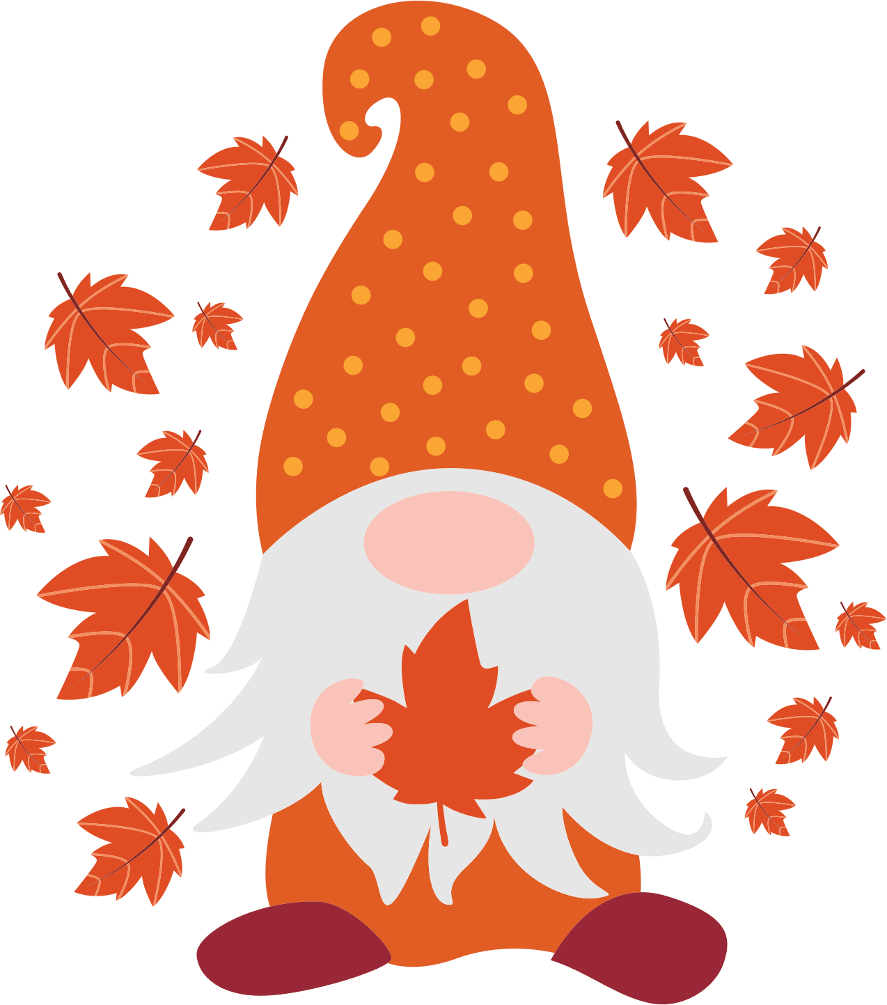 Cute fall gnome design transfer southern dream ga clipart photo