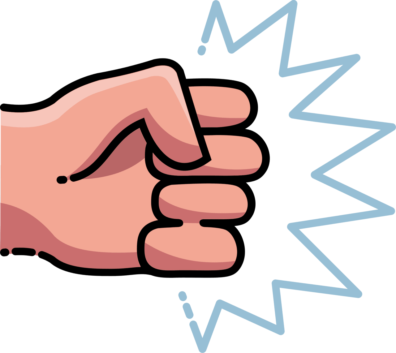 Fist punch vector clipart images