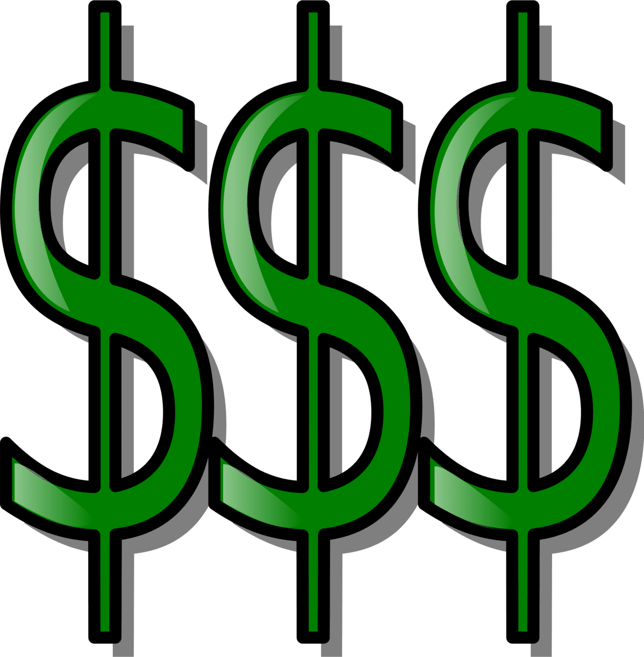 Dollar symbol vector clipart images 2