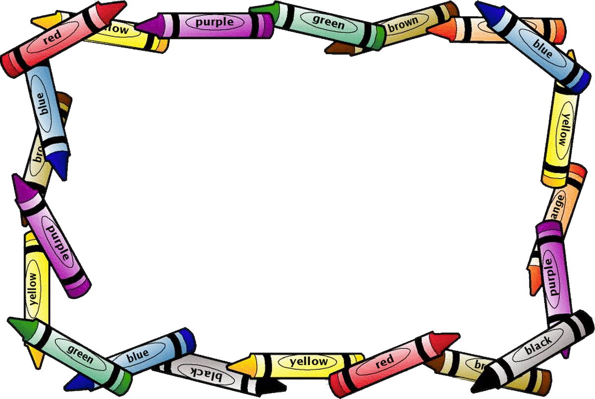 Marco escuela art and craft border clipart large size image