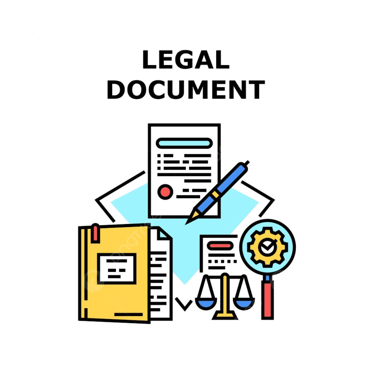 Legal document clipart images vector concept consultation criminal agreement image for