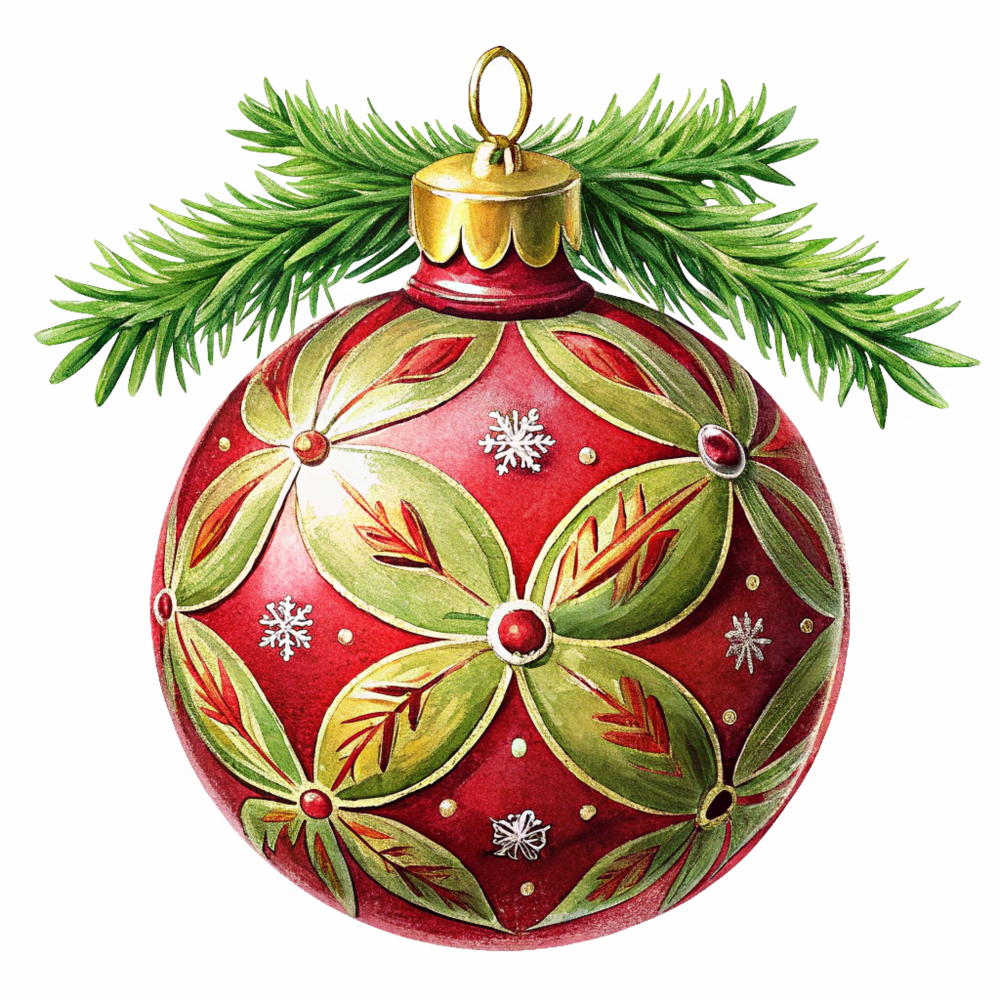 Pictures of christmas ornament clipart ball vintage