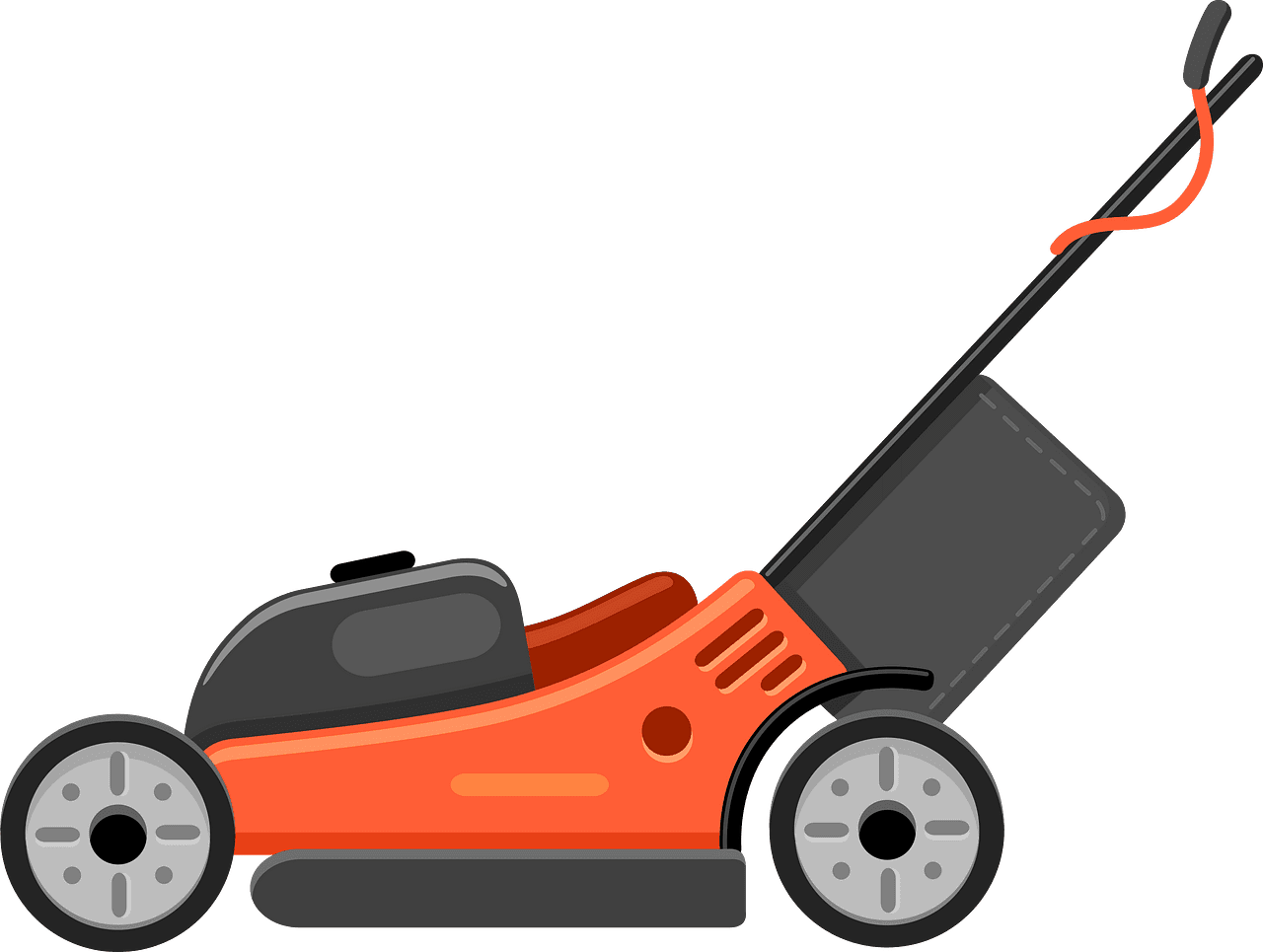 Mowing grass lawn mower vector clipart images 5