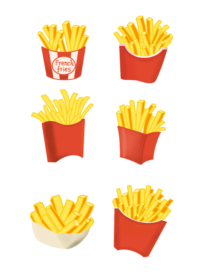 French fries vector images clipart