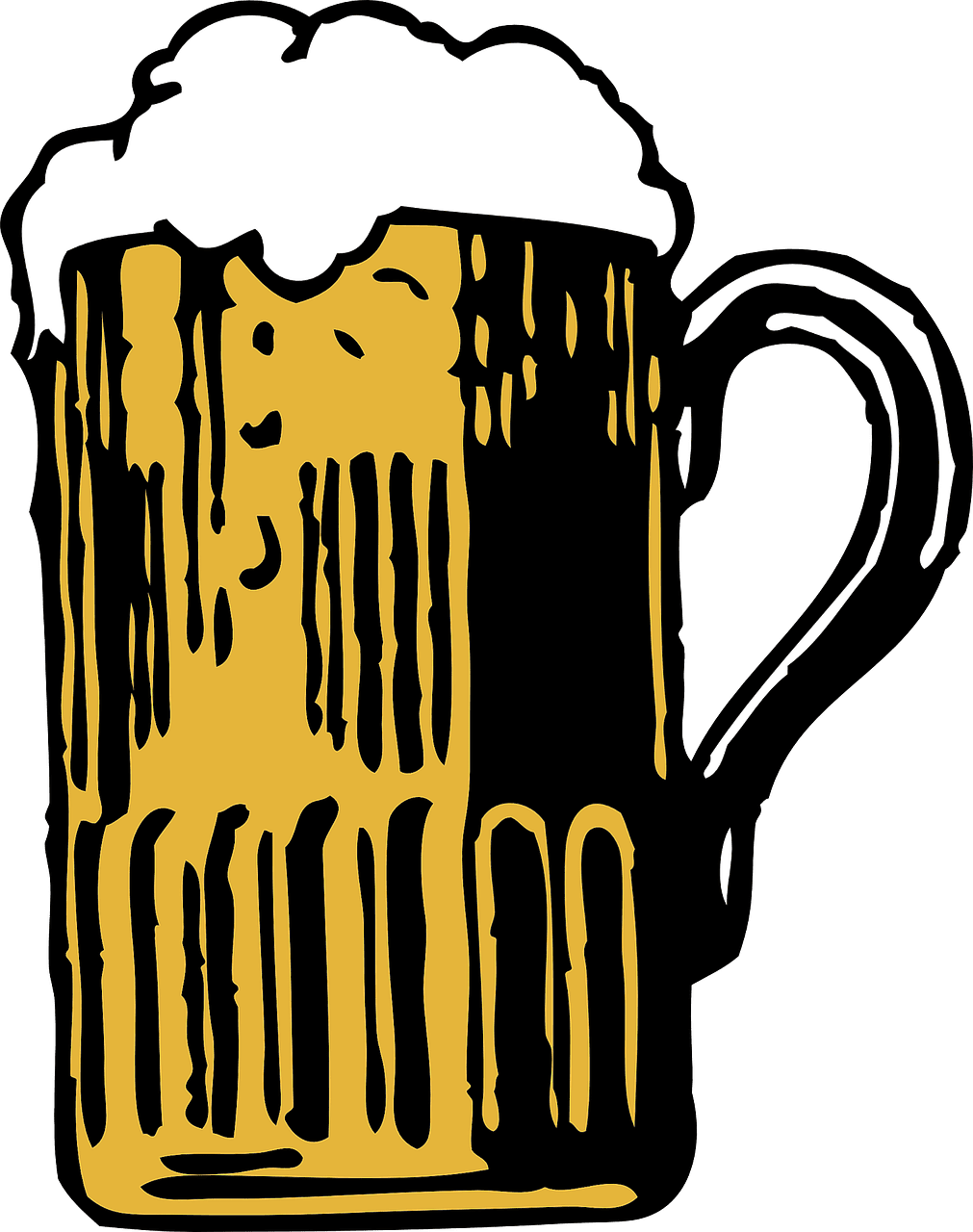 Beer mug head vector graphic clipart