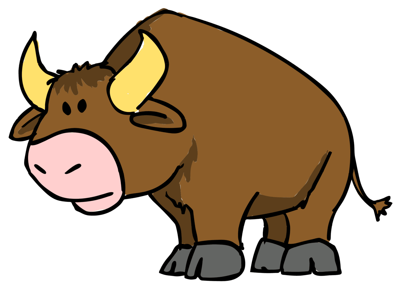 Cartoon bull vector clipart images