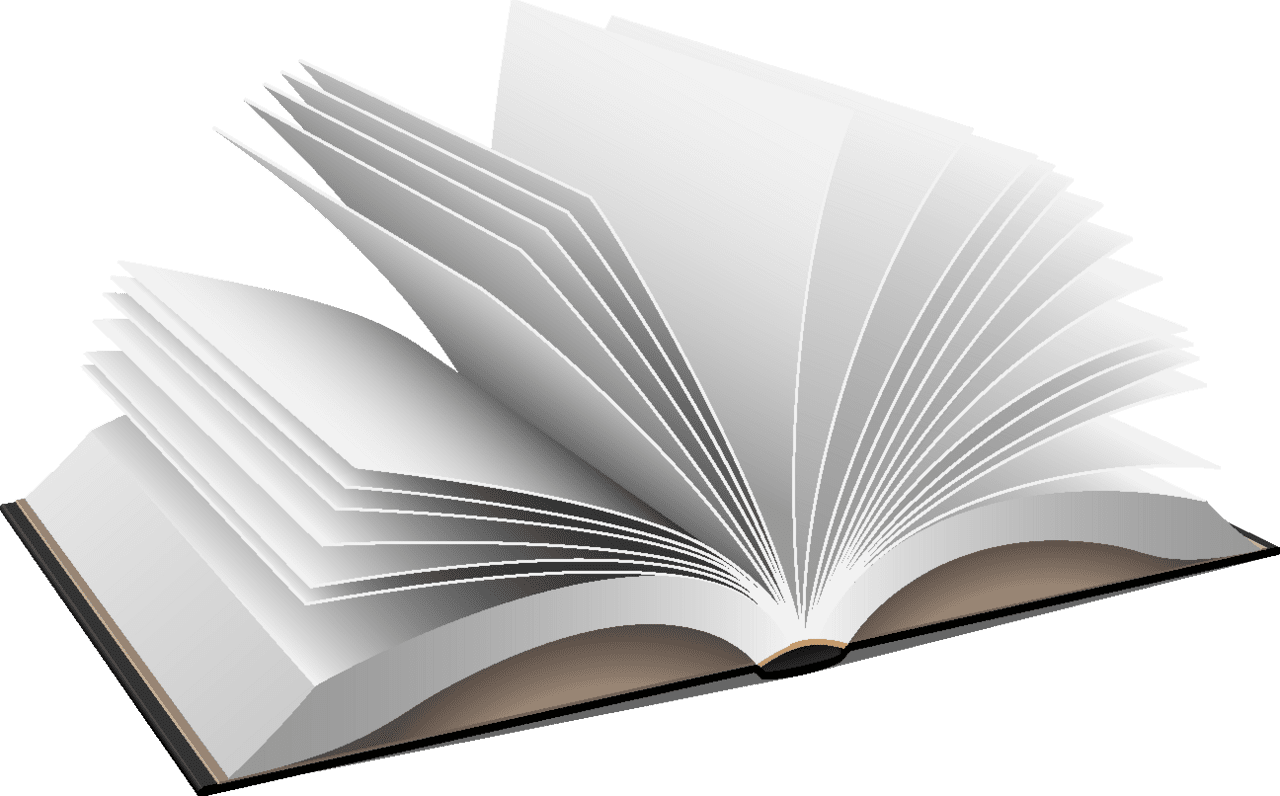 Book black and white open vector clipart