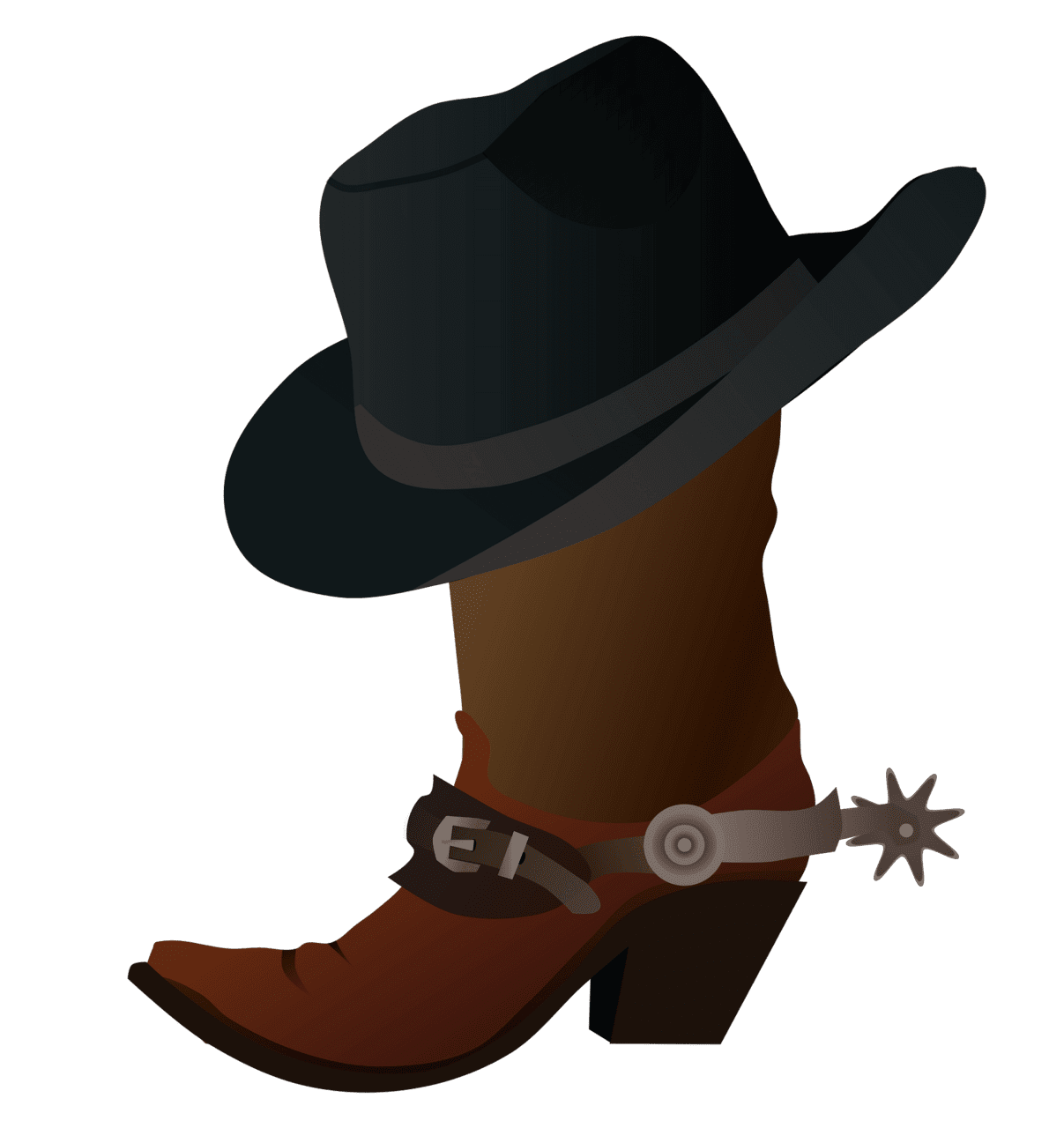 Western boots cowboy boot and hat vector clipart images