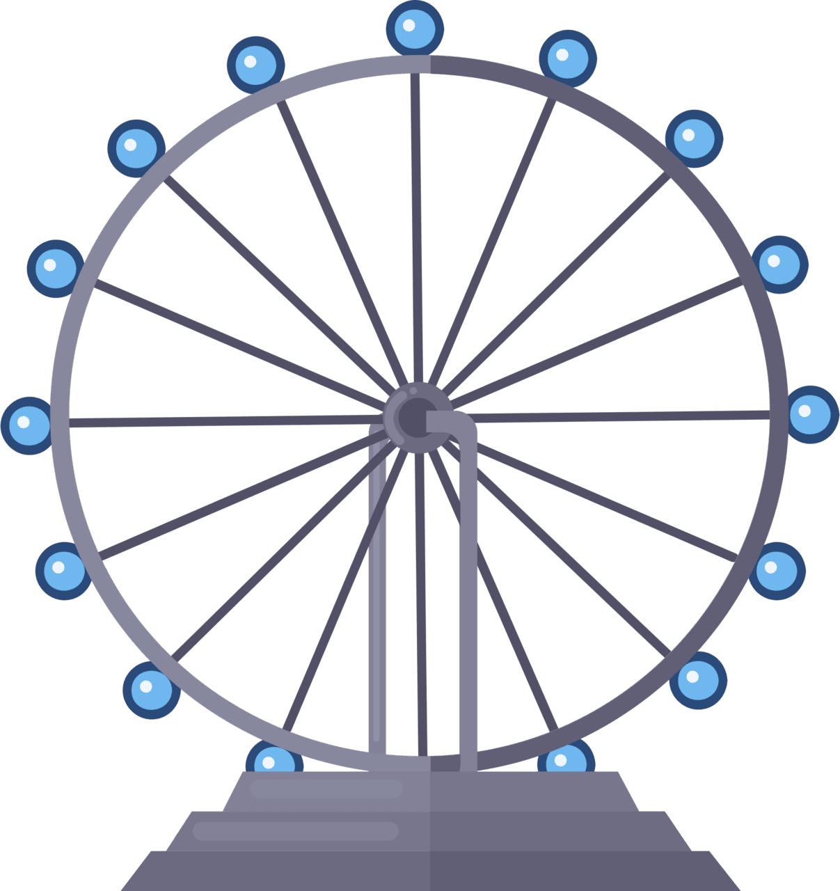 Ferris wheel singapoure flayer vector clipart images