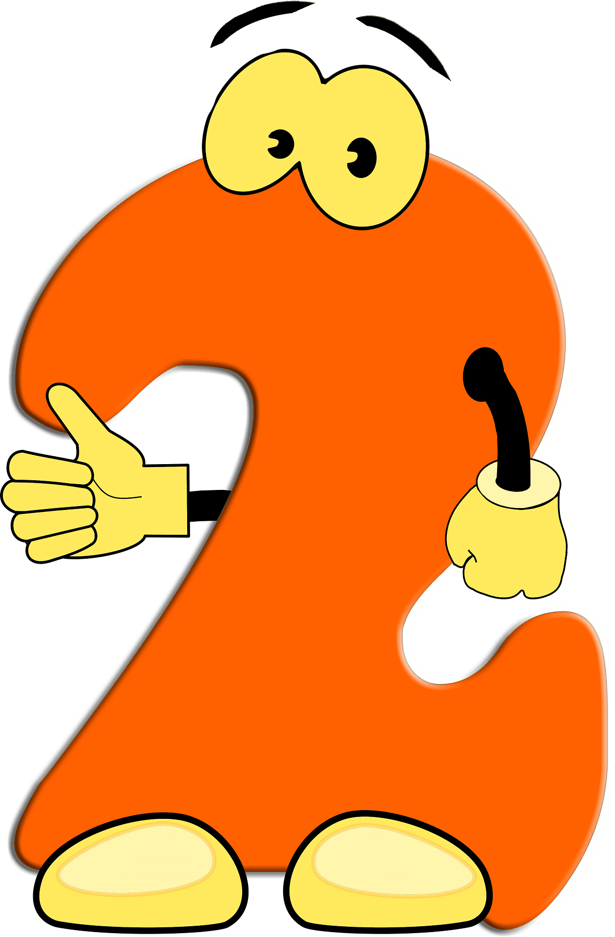 Artistic numbers cartoon number vector clipart images