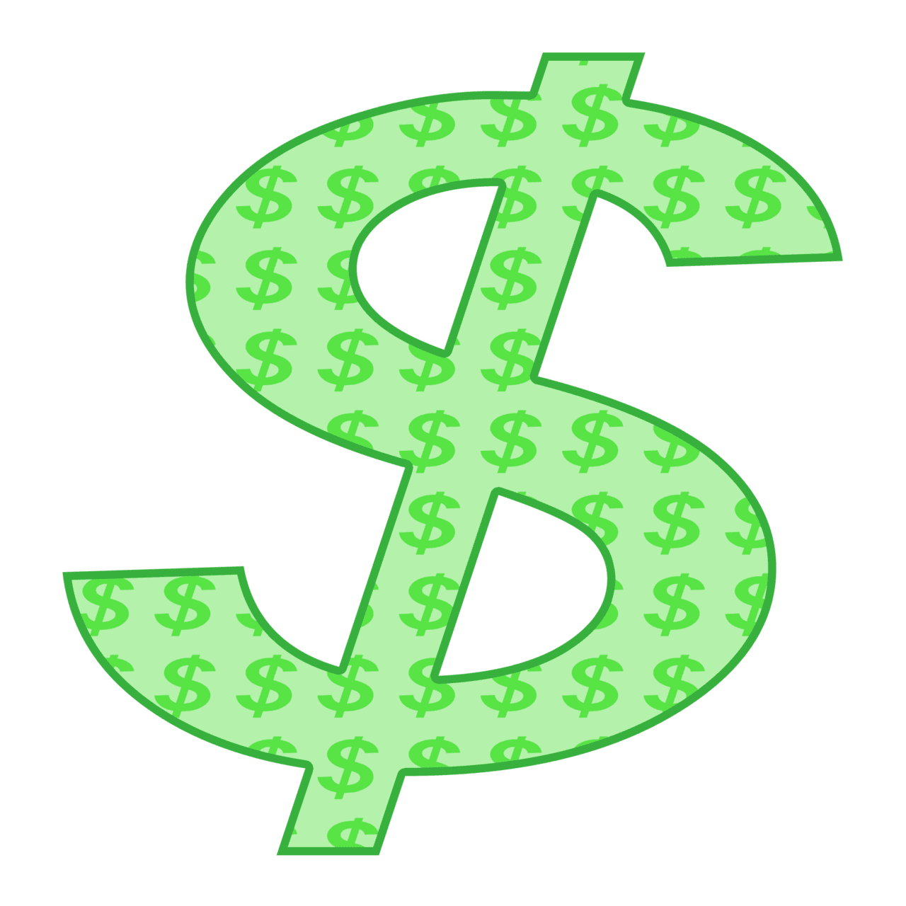 Dollar symbol vector clipart images 4