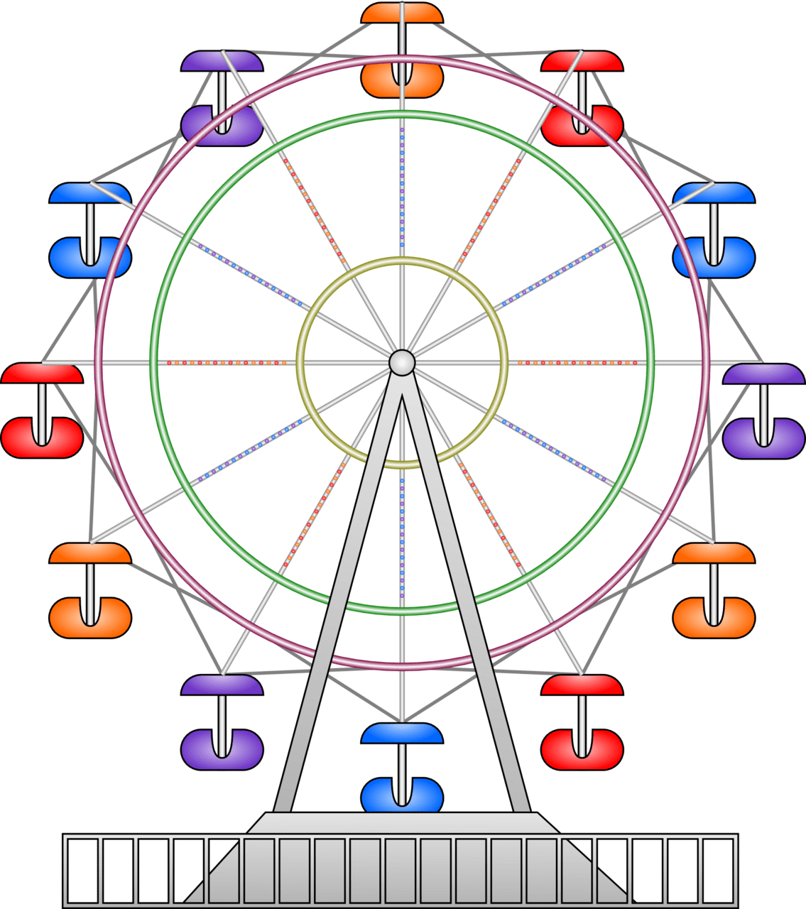 Ferris wheel images vector clipart line