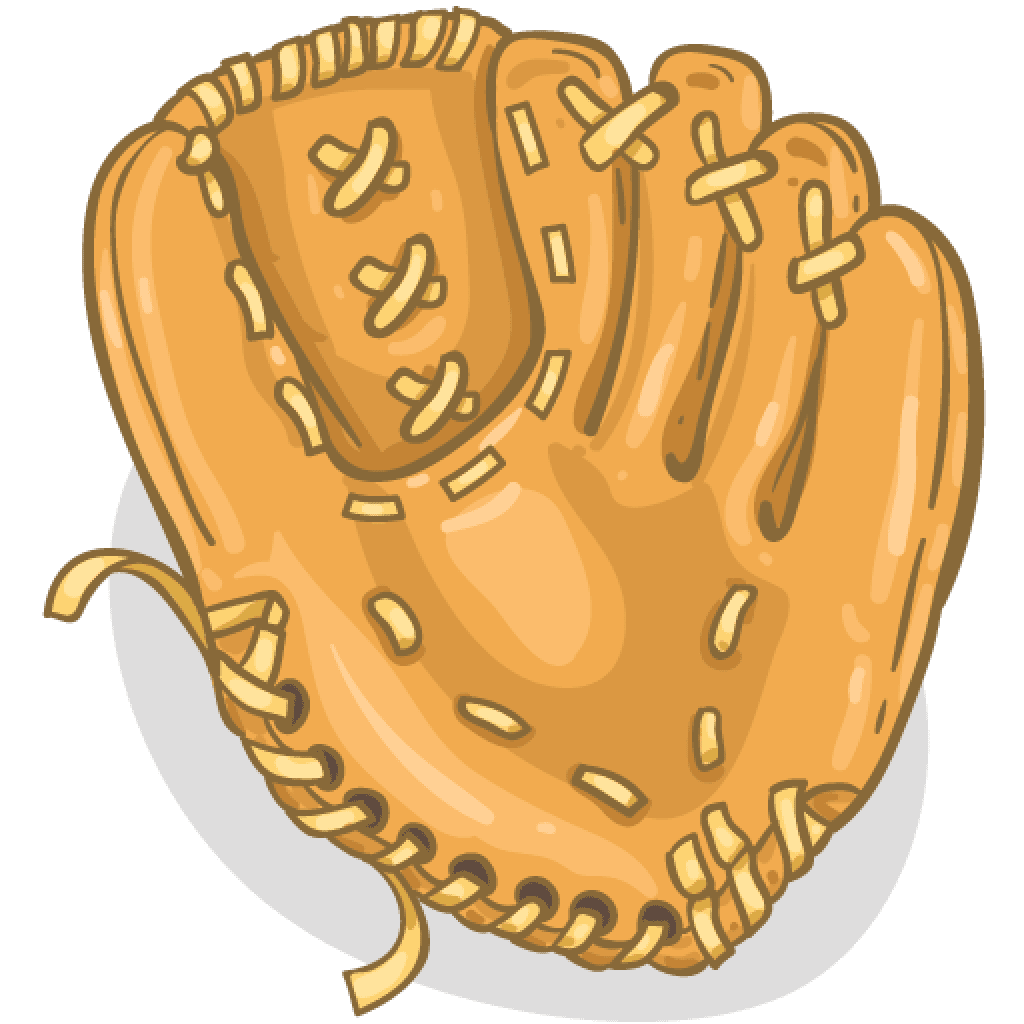 Background baseball glove clipart