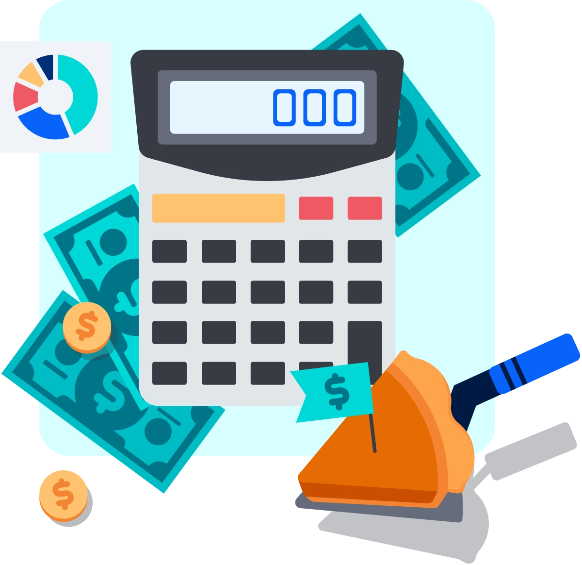 Construction profit margin calculator clipart background