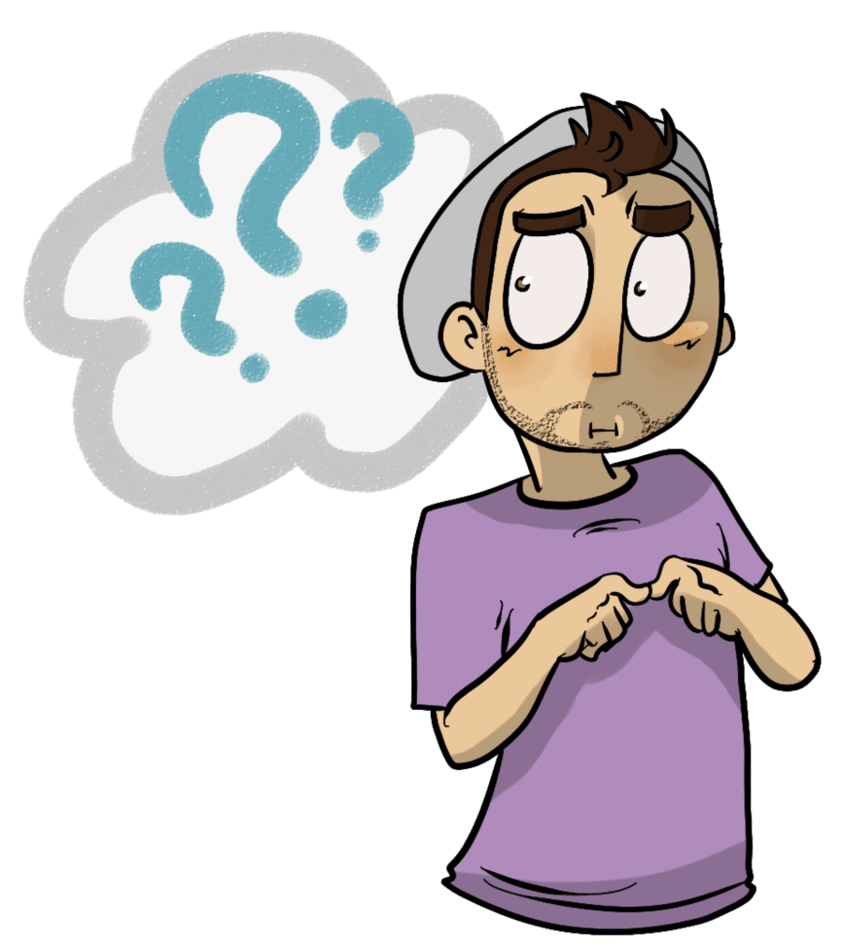 Cartoon confused clipart vector