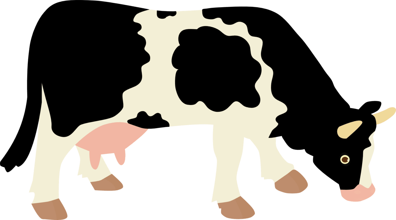 Cow black and white vector clipart images 7