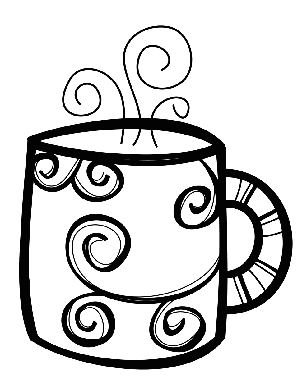 Coffee mug page clipart logo