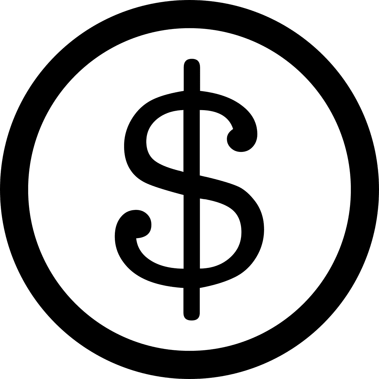 Dollar symbol vector clipart