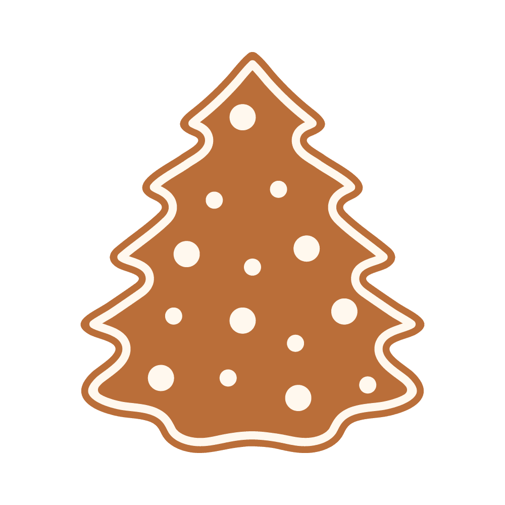 Xmas cookie christmas tree clipart free