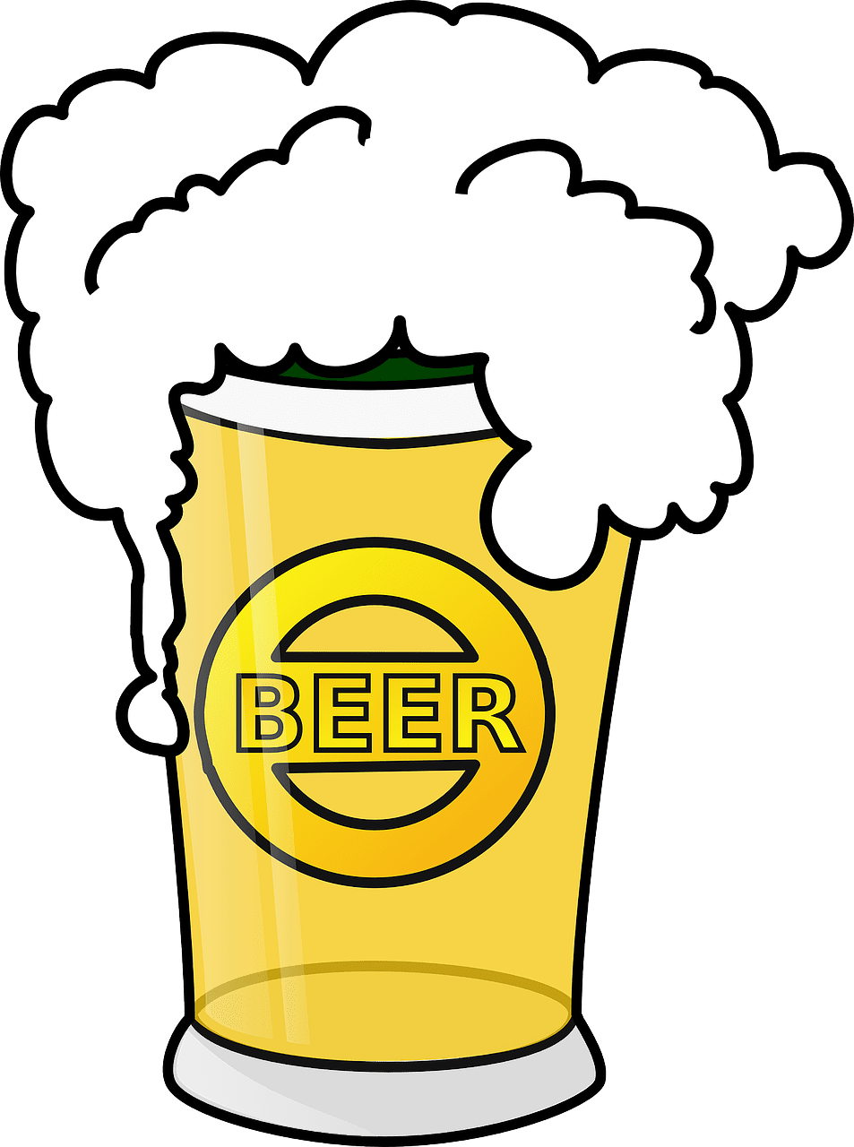 Beer mug glass vector graphic clipart 2