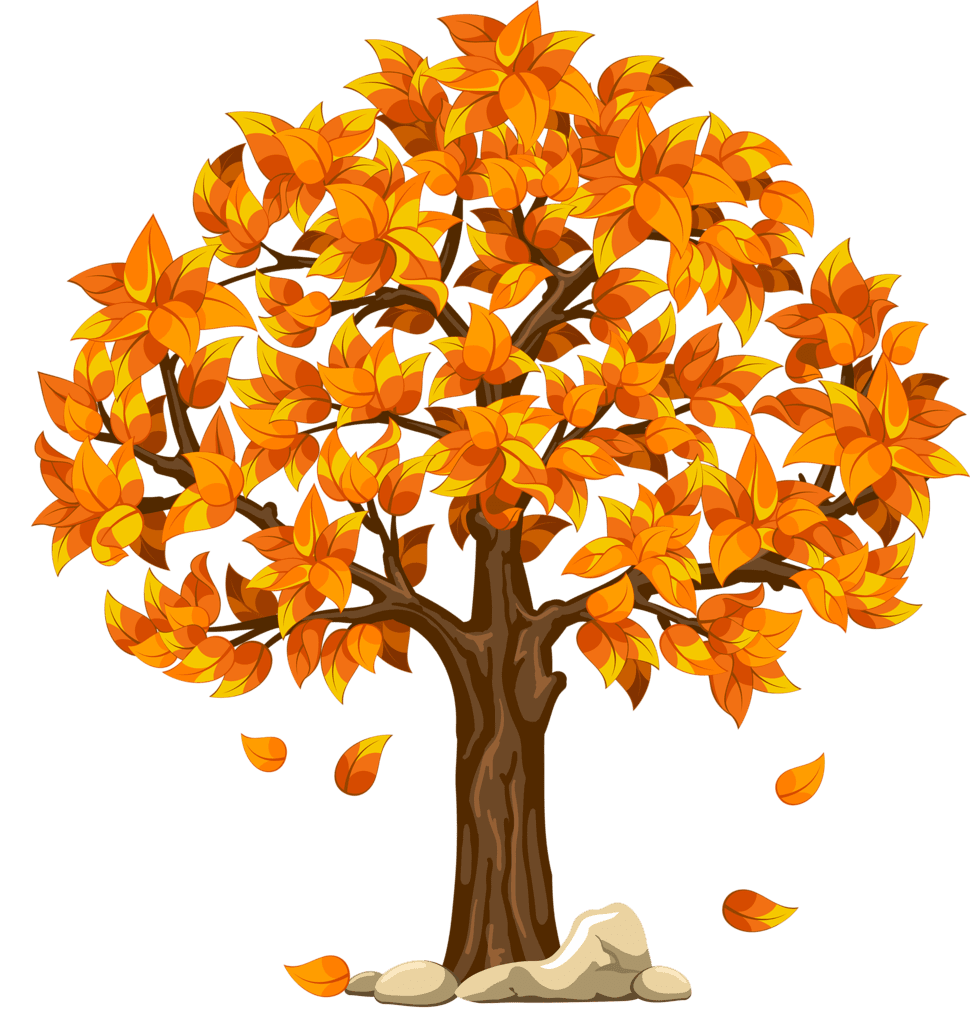 Fall tree page clipart photo