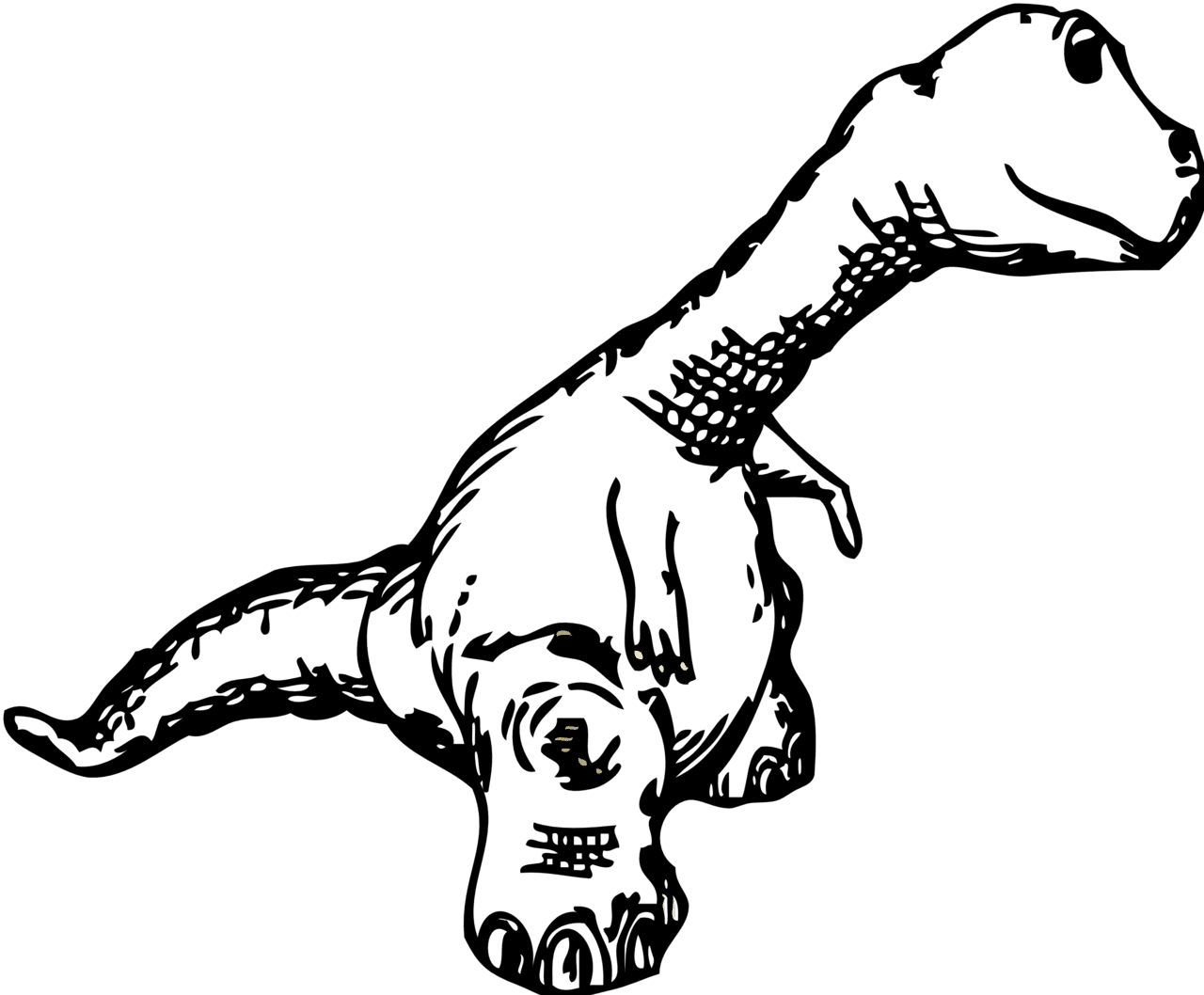 Dinosaur black and white posing rex clipart picture