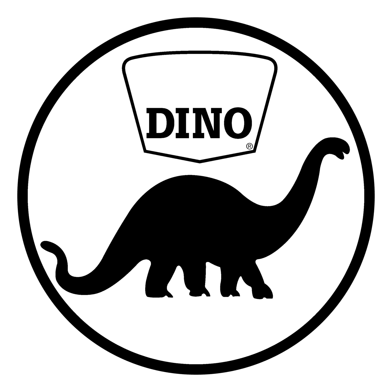 Dinosaur black and white sinclair dino logo vector bie supply clipart