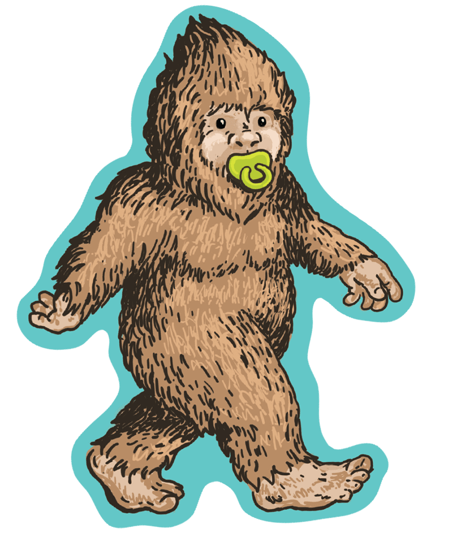 Bigfoot sticker baby big foot clipart clip art