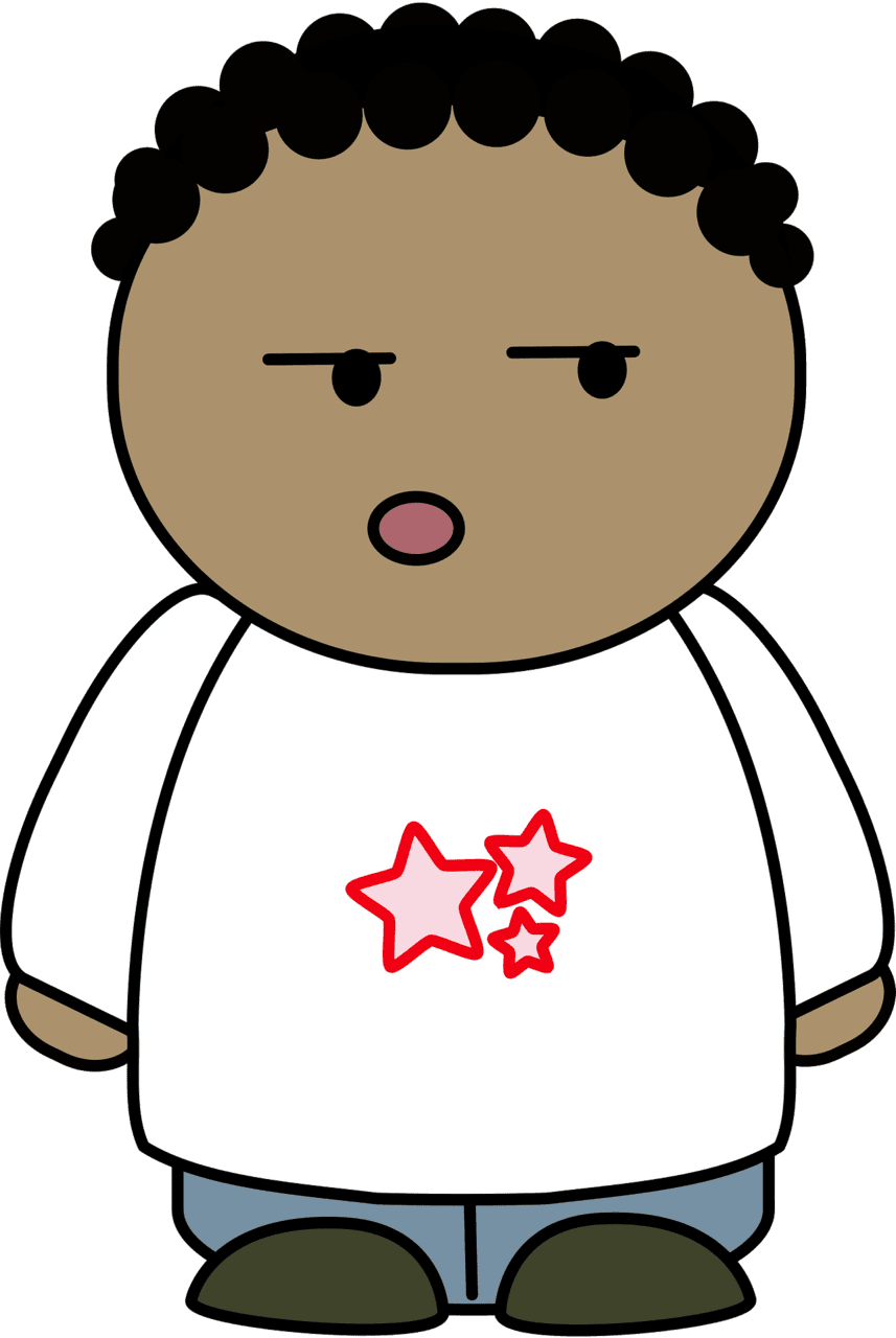 Boy with confused expression vector clipart images