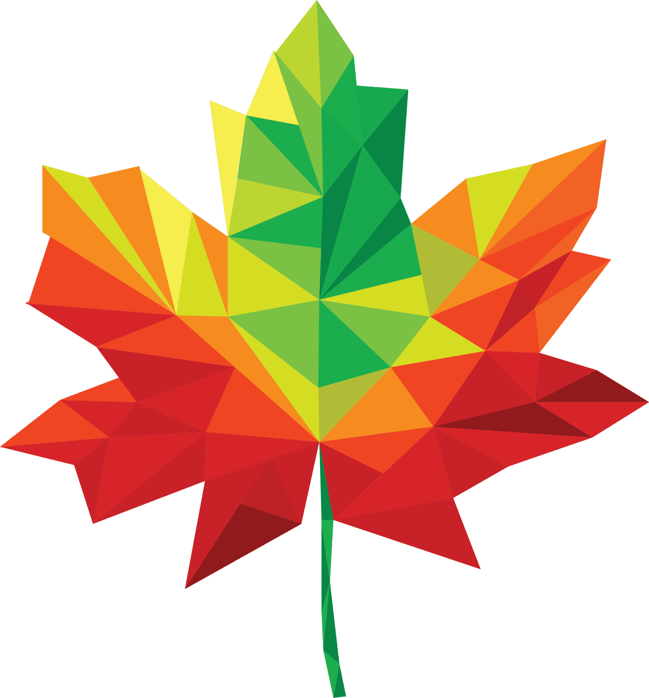Maple leaf clipart geometric image