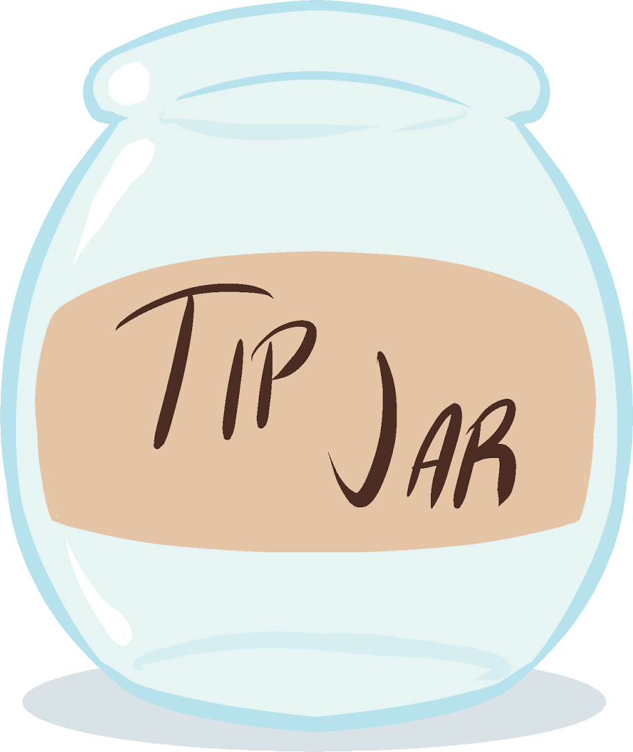 Digital tip jar clipart transparent