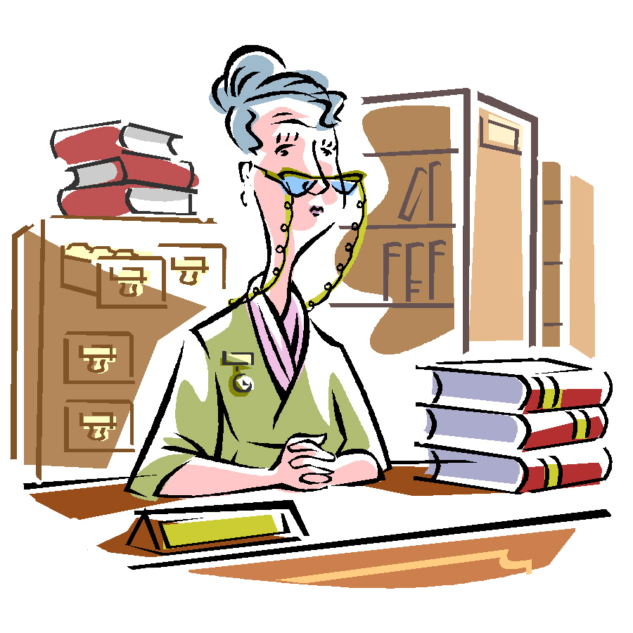 Librarian clipart vector