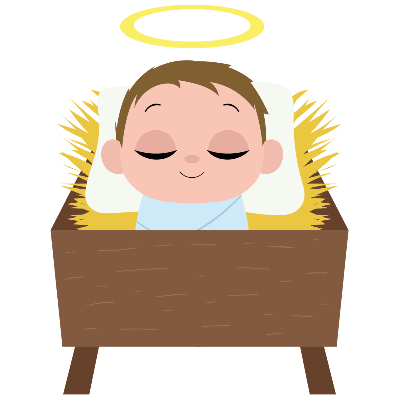 Manger scene pin page clipart image 2