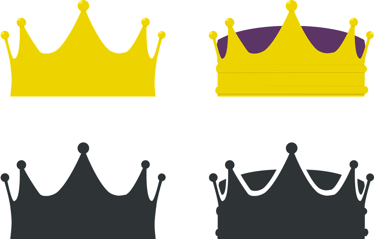 King crown over vectors clipart