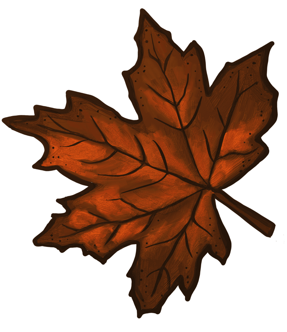 Maple leaf brown clipart vector