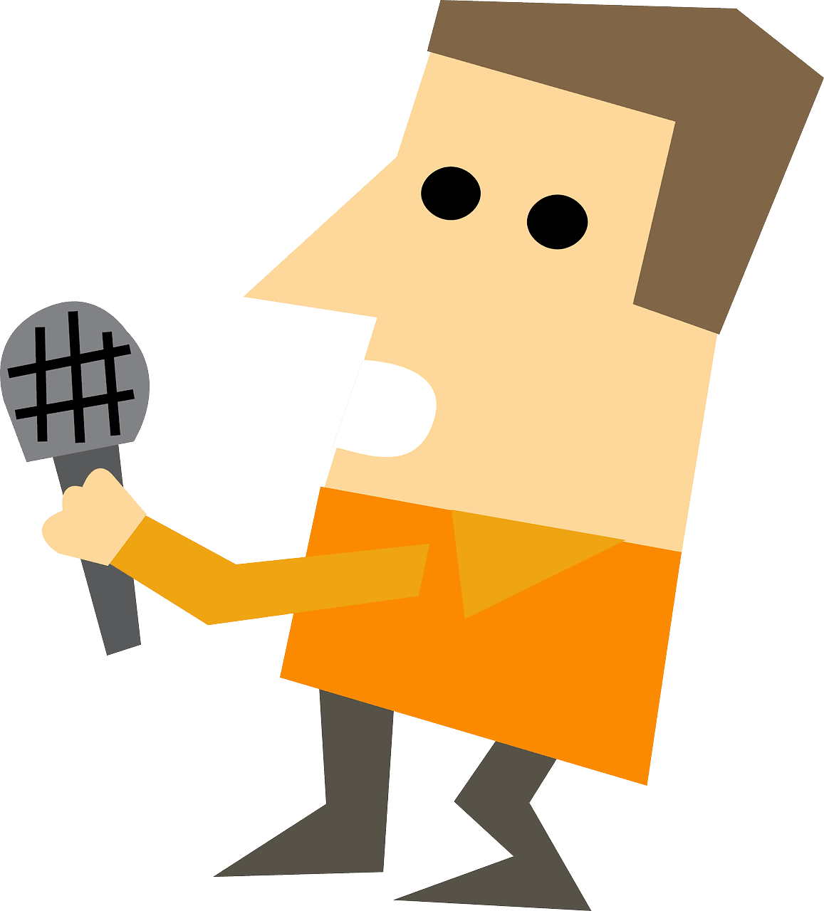 Interview er chat show host characters cute job image from clipart