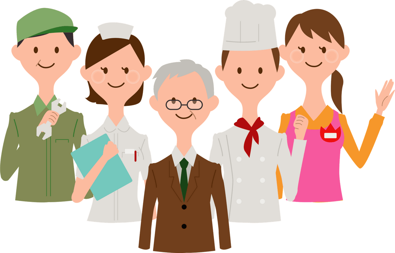 Group of workers with different job vector clipart images