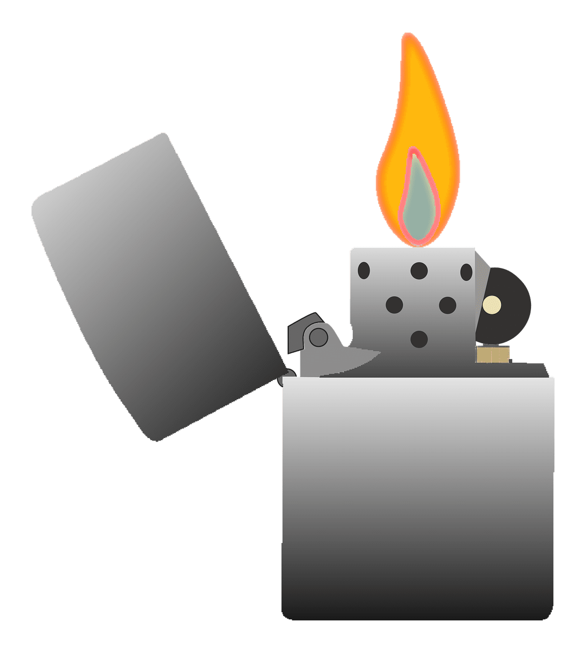 Lighter fire flame vector graphic clipart