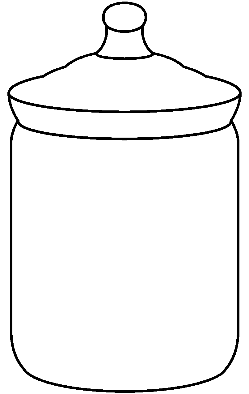 Apothecary jar traceable heraldic art clipart vector