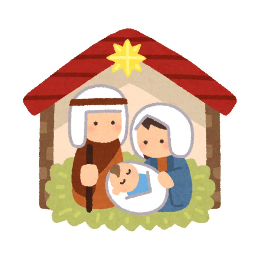 Manger scene christmas store clipart free