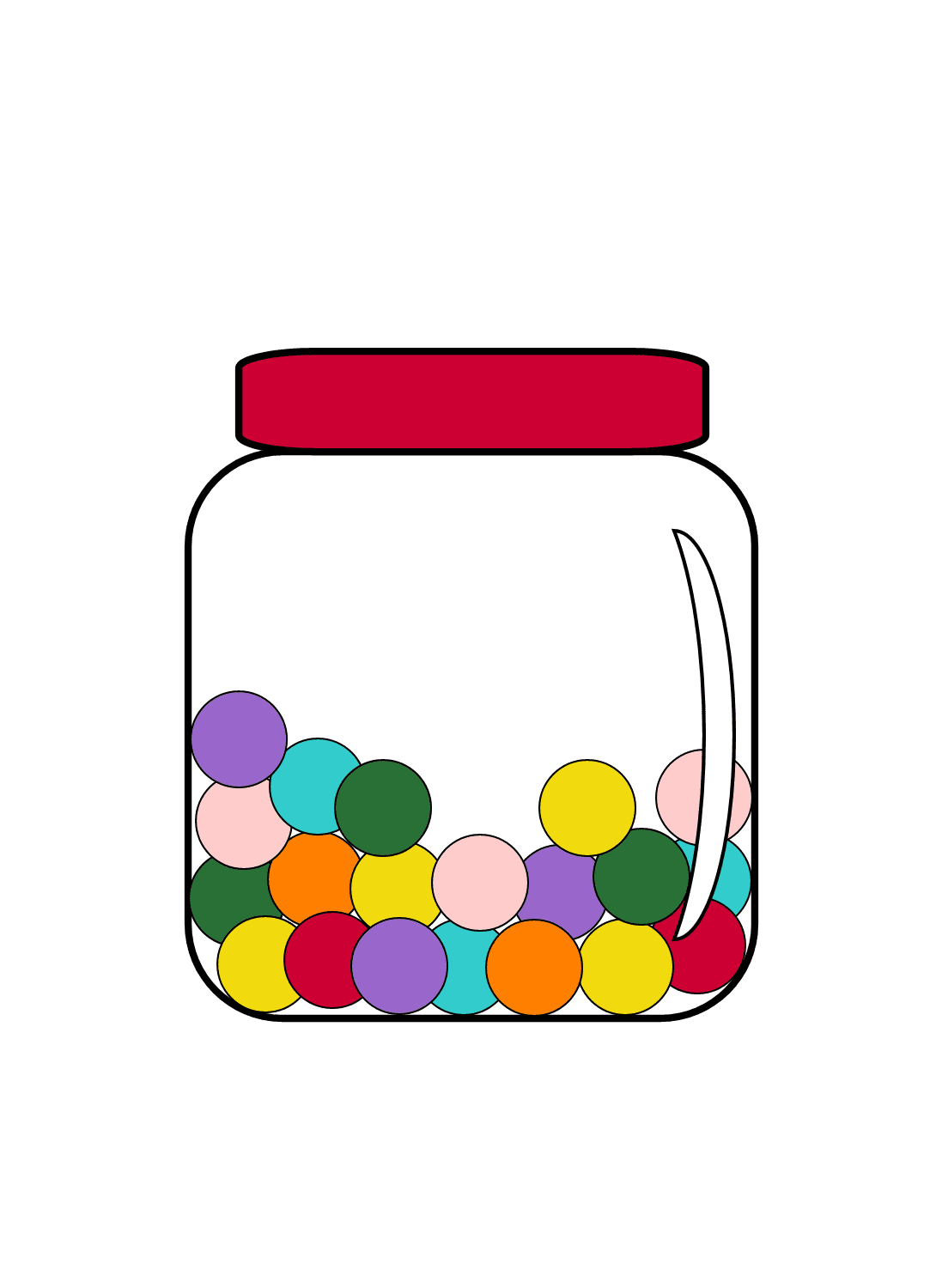 Jelly bean jar clipart transparent