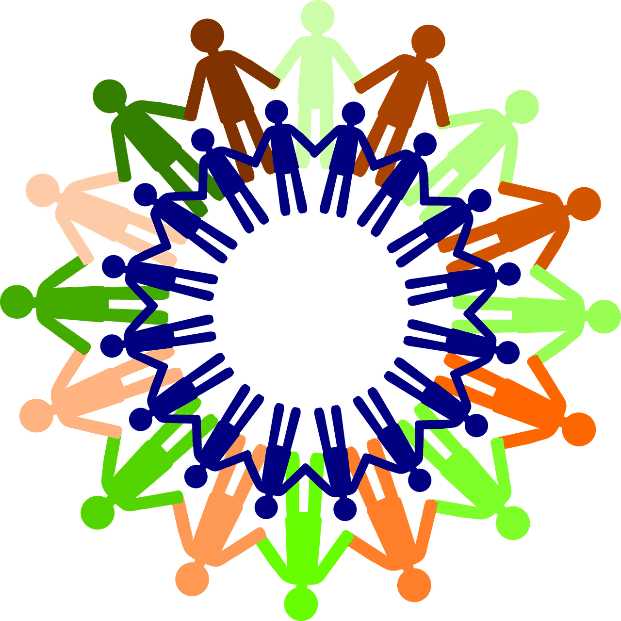 People kindness pattern vector graphic clipart