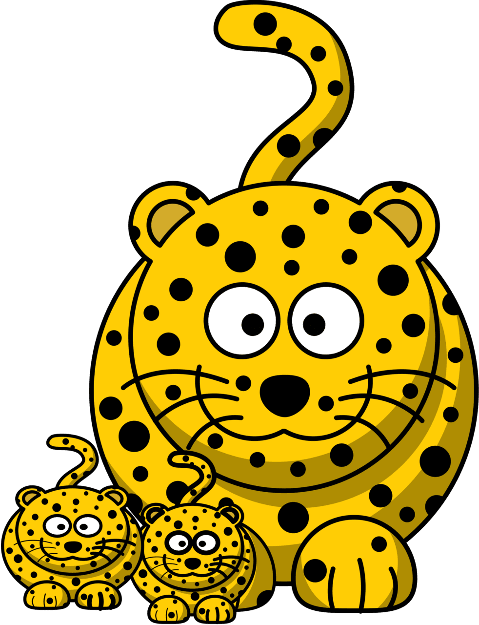 Jaguar leopard vector clipart images 4